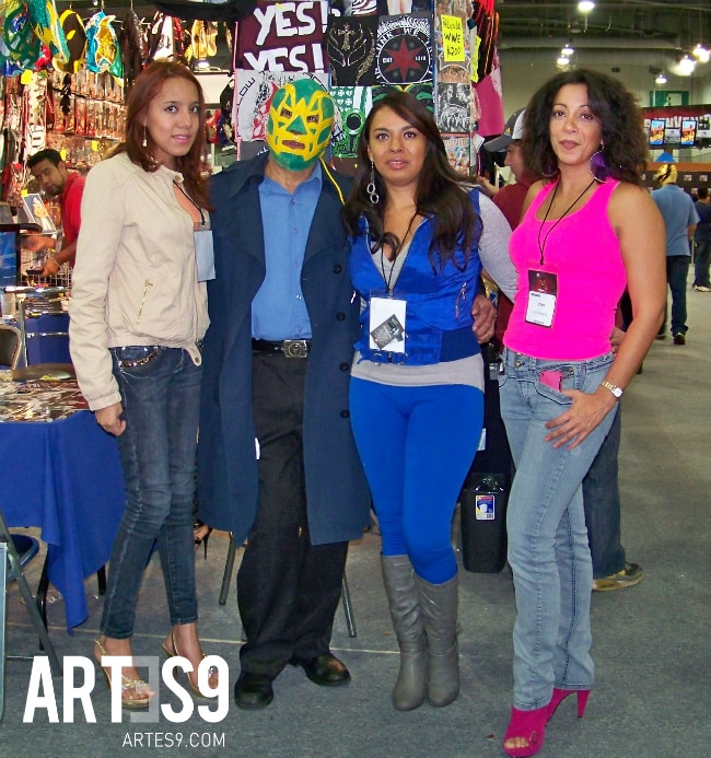 Foto de Familia, Fishman con sus bellas hijas en Lucha Libre La Experiencia./Photo By Jess